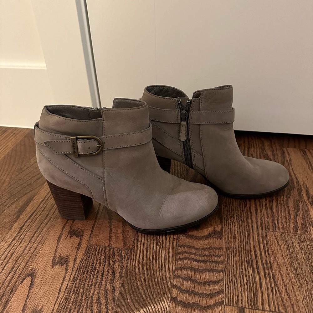 Cole Haan gray suede bootie